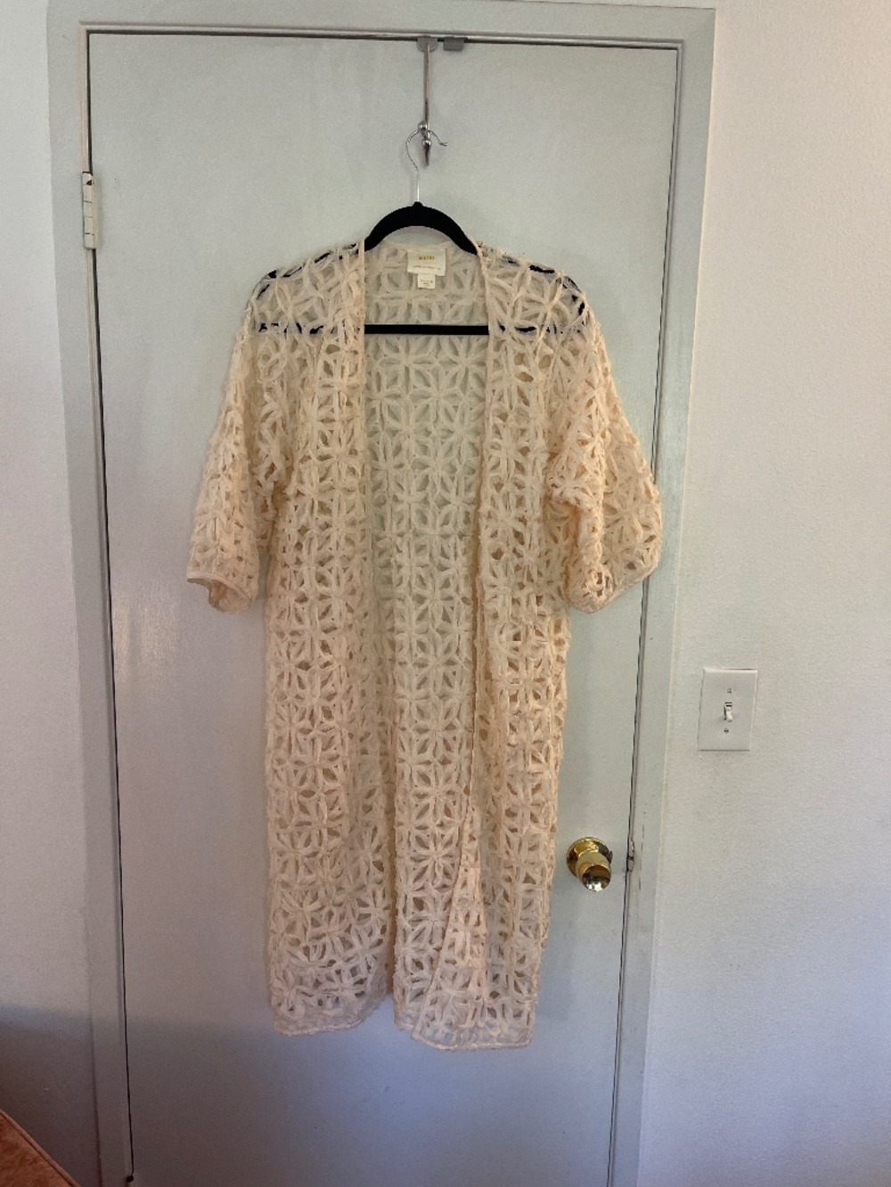 Maeve by Anthropology cream coverup onesize